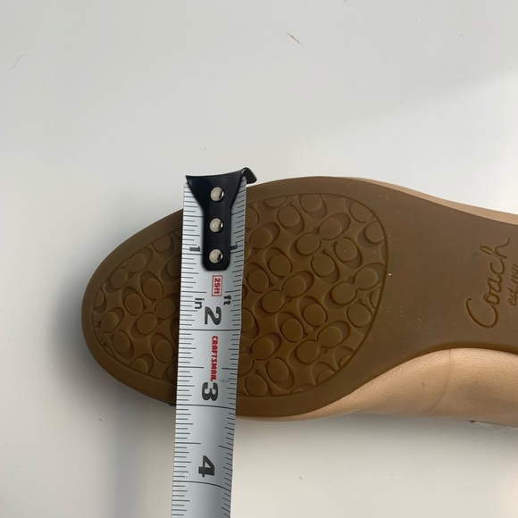 Coach Diore Leather Ballet Flats Cap Toe & Bow Color Block Slice On Shoes - Picture 16 of 16